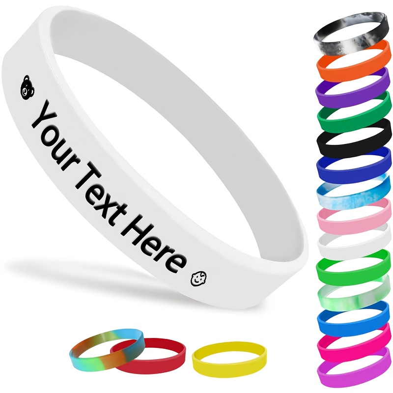 73pcs 'Custom' Silicone Wristbands Featuring Bear Design
